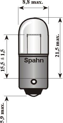 SPAHN GLÜHLAMPEN Лампа накаливания, стояночные огни / габаритные фо 6504